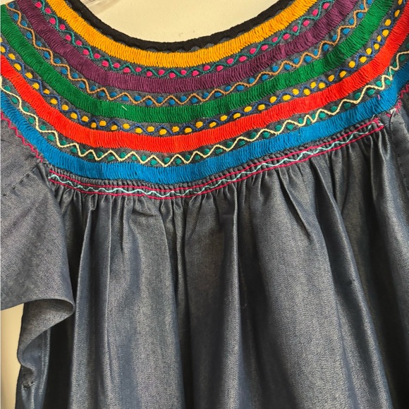 Embroidered Denim Blouse for Women - New - Picture 2 of 4